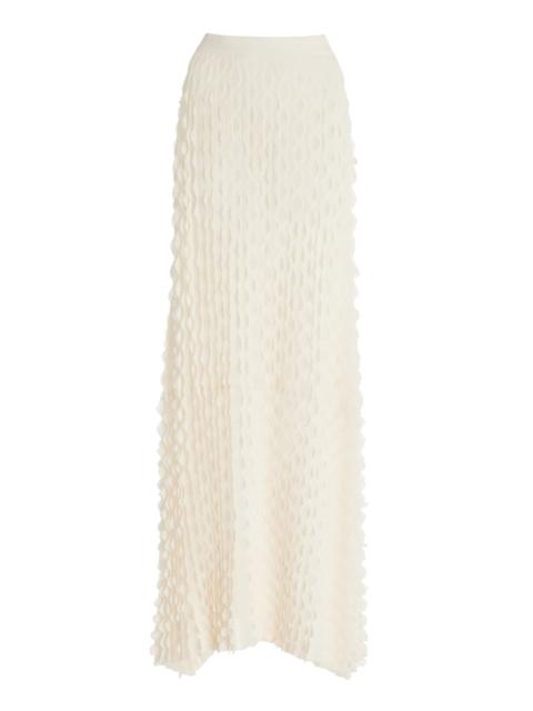 ULLA JOHNSON Willa Textured Cotton-Blend Maxi Skirt white
