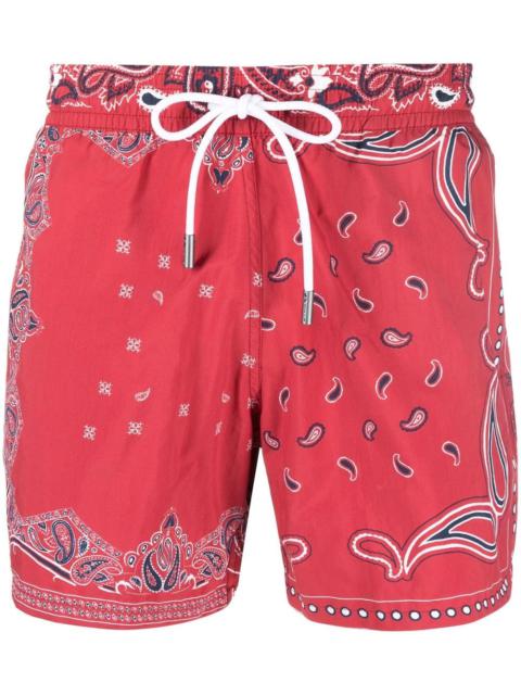 Etro bandana-print swim shorts