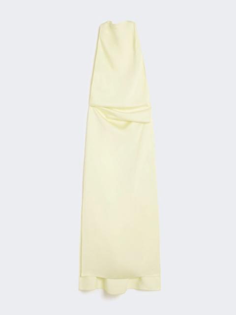 Sportmax Viscose satin draped dress - light yellow