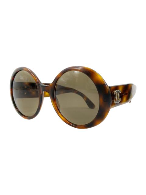 Chanel 00s Brown Logo Sunglasses