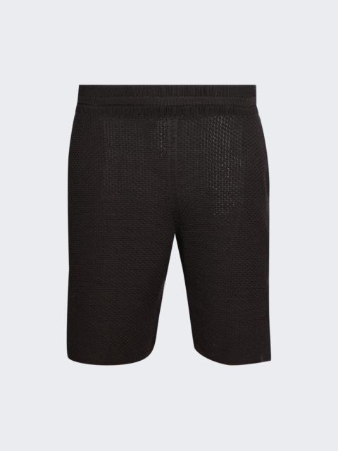 ISSEY MIYAKE Rustic Knit Shorts Brown