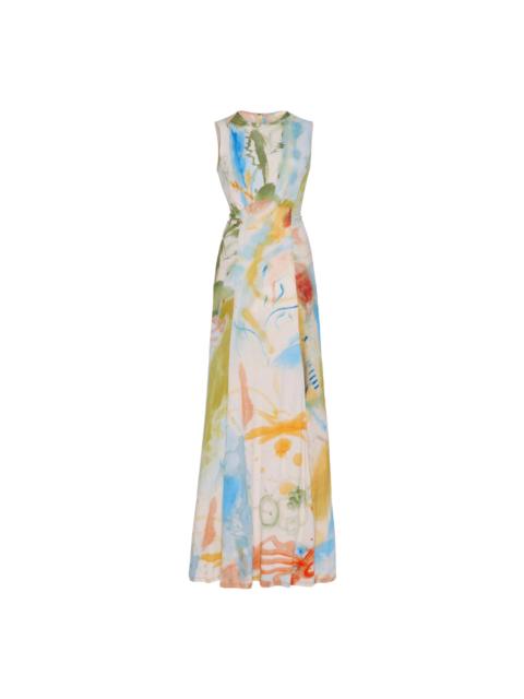 ULLA JOHNSON Lana Ruched Jersey Dress