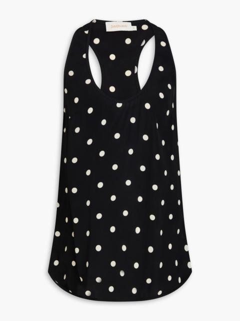 Zimmermann Polka-dot crepe de chine tank
