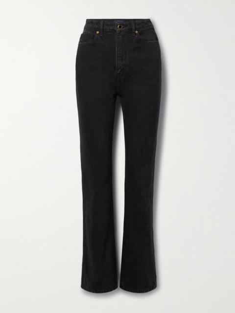 KHAITE Danielle high-rise slim-leg jeans Black