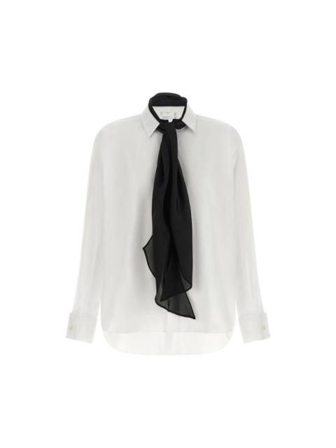 sacai SACAI Scarf White Shirt New & Authentic (Women's size:8;)