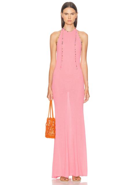 CHRISTOPHER ESBER Beach Quartz Halter Dress
