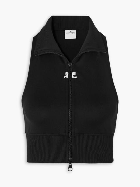 courrèges Cropped jersey vest