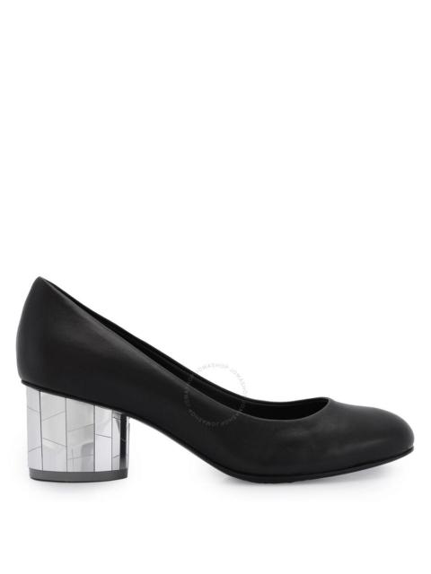 FERRAGAMO Salvatore Ferragamo Ladies Black Farrah Mirrored Heel Pump Shoes