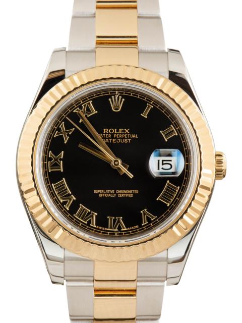 ROLEX Rolex Datejust II Ref 116333 Black Arabic Dial