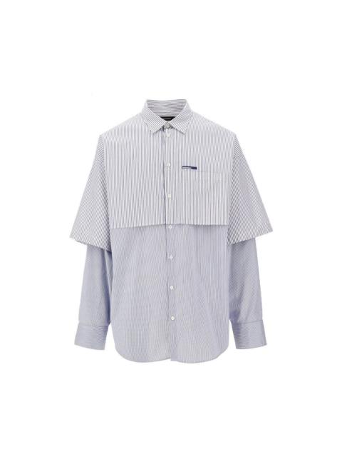 DSQUARED2 OVERSIZED HYBRID COTTON SHIRT
