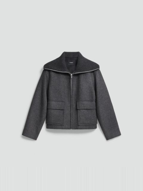 Theory Wing Collar Jacket in Wool