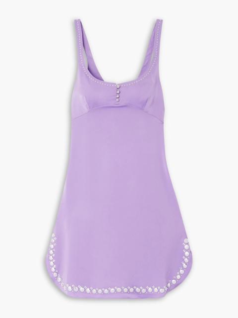 rabanne Embellished satin mini dress