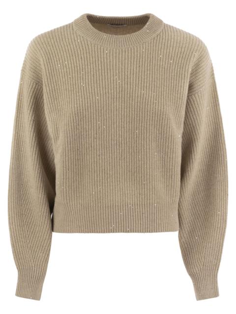 Brunello Cucinelli Brunello Cucinelli Women Dazzling Ribbed Sweater In Cashmere And Wool