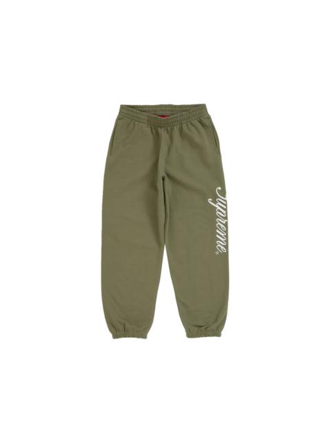 Supreme Supreme Raised Script Sweatpant Light Olive