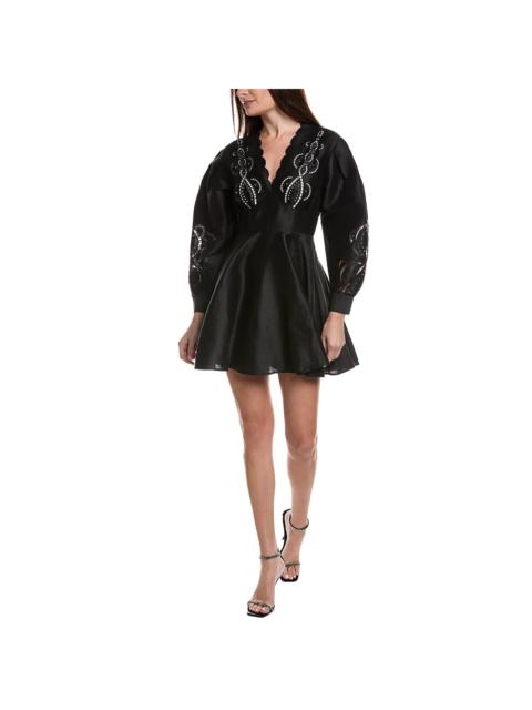 maje Maje Woven Linen-Blend Mini Dress