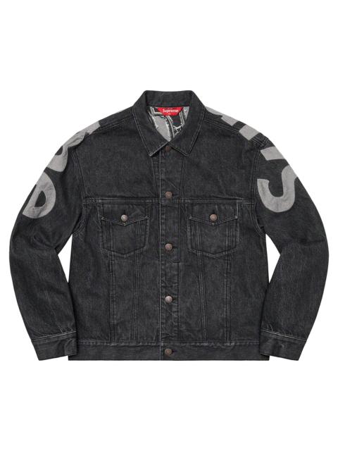 Supreme Supreme Inset Logo Denim Trucker Jacket 'Black'