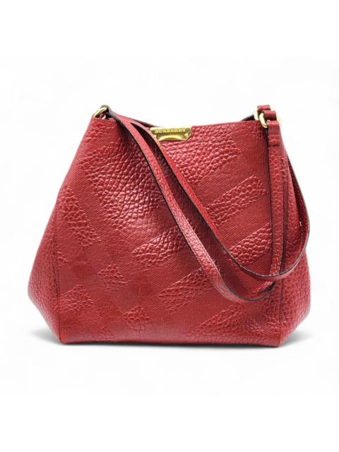 Canterbury Leather Shoulder Bag Tote in red