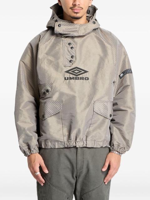 umbro check hooded jacket