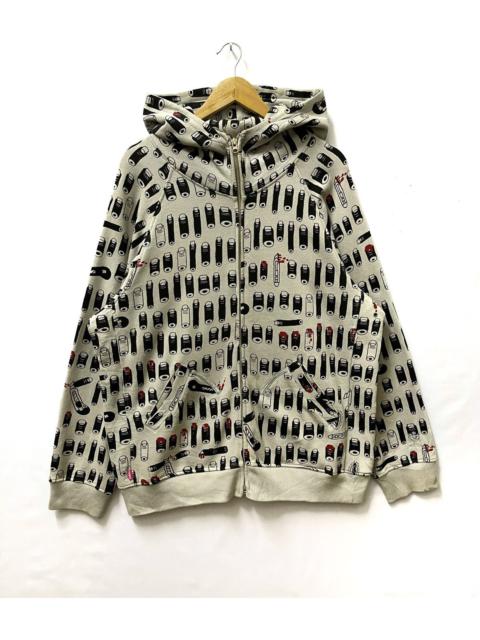 Other Designers Japanese Brand - Mnwka Full Zipper Hoodie Fullprint Grey Large