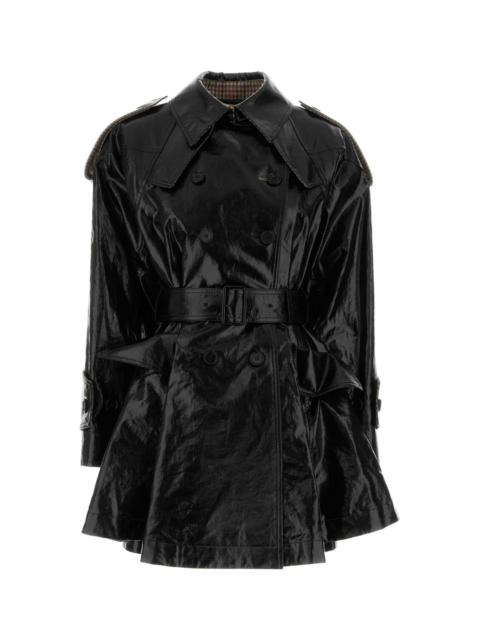 Chloé Chloe Women Black Linen Trench Coat