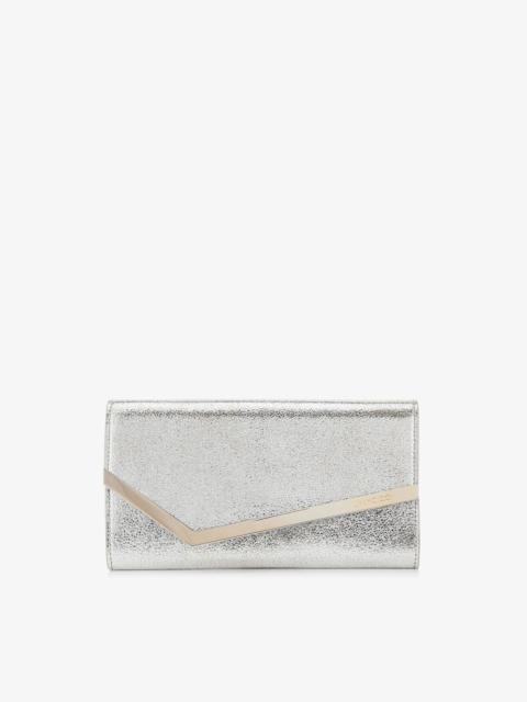 JIMMY CHOO Emmie
Champagne Glitter Leather Clutch Bag