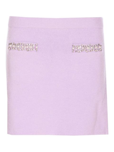 self-portrait Self Portrait Women Knit Skirt With Crystals
