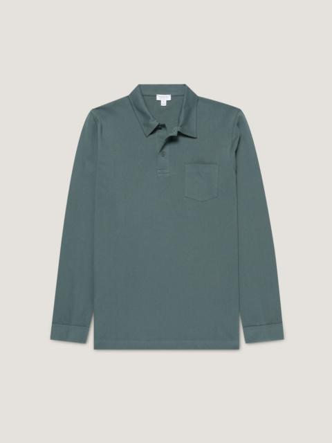Sunspel Long Sleeve Riviera Polo Shirt