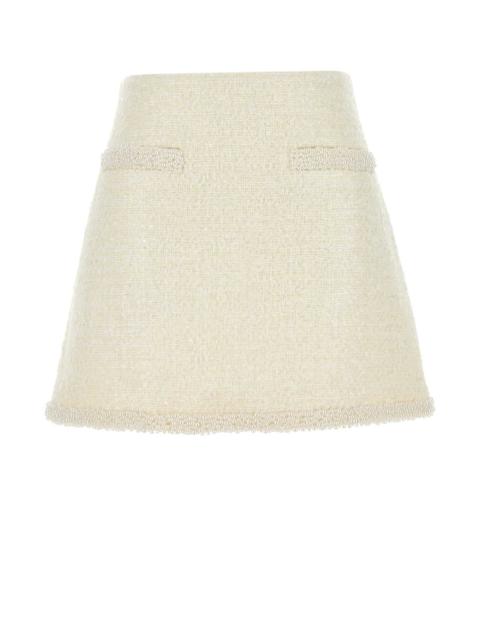 self-portrait Self Portrait Women Ivory Boucle Mini Skirt