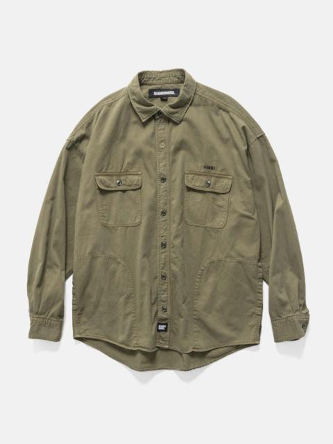 NEIGHBORHOOD Garment Dyed Shirt LS Olive Drab