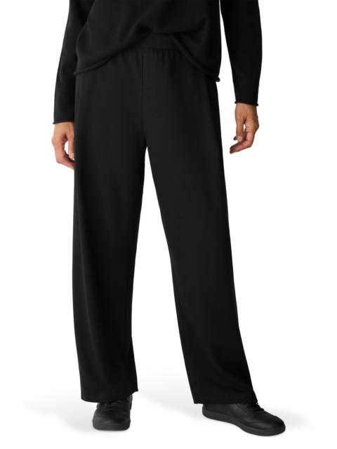 EILEEN FISHER Eileen Fisher Pleated Straight Leg Ankle Pants in Black at Nordstrom
