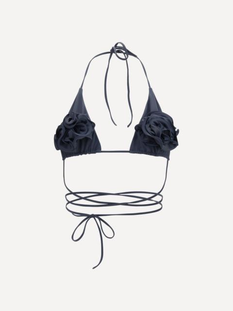 MAGDA BUTRYM Floral strappy triangle bikini Top