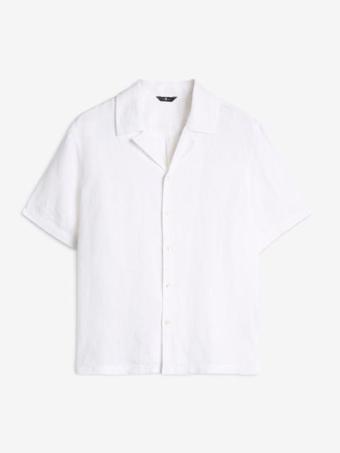 7 For All Mankind Linen Camp Shirt in White