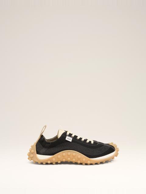 AMI Paris BLACK MESH LOW TOP MIRAGE SNEAKERS