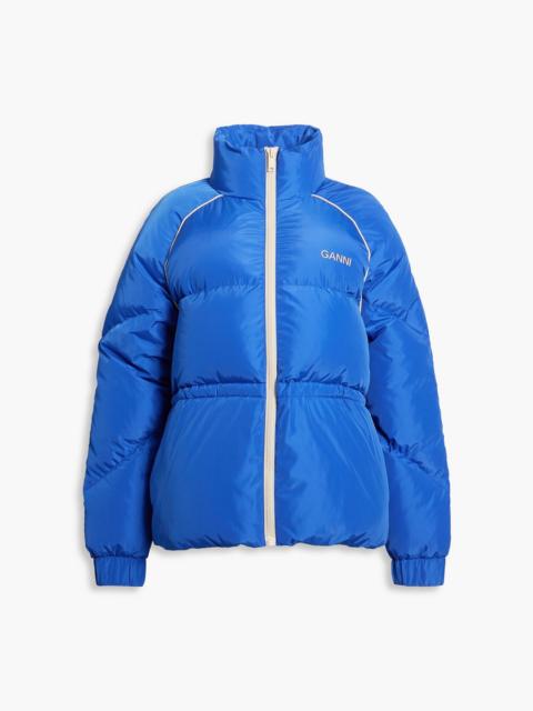 GANNI Appliquéd quilted shell jacket