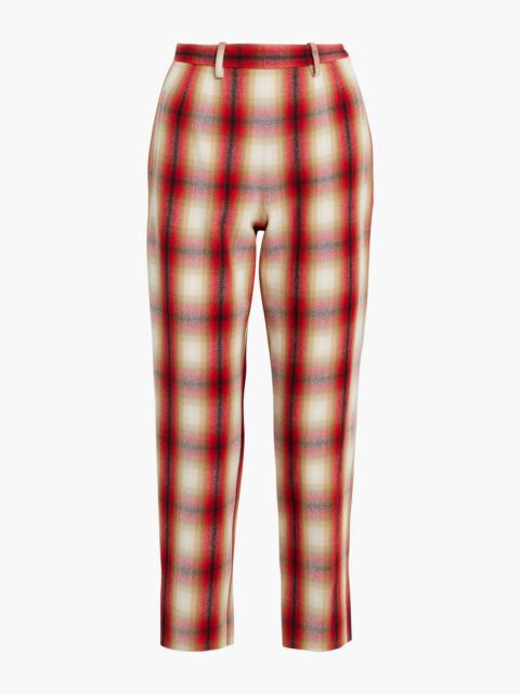 Other Designers Checked wool-twill straight-leg pants
