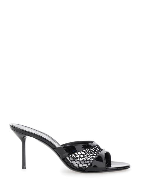 PARIS TEXAS Paris Texas Women Black Mule With Mesh Design And Stiletto Heel In Leather Woman