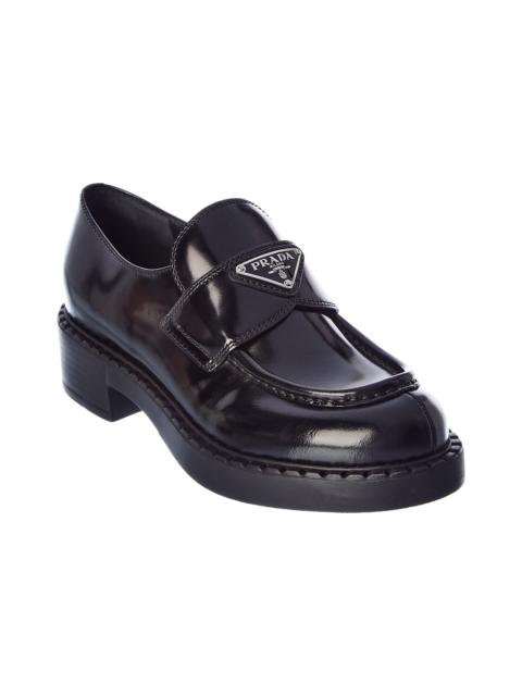 Prada Prada Brushed Leather Loafer