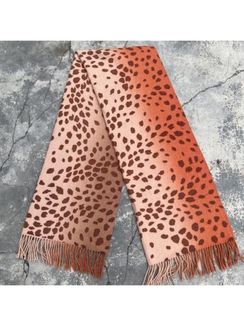 Other Designers BORSALINO Leopard Wool Scarf