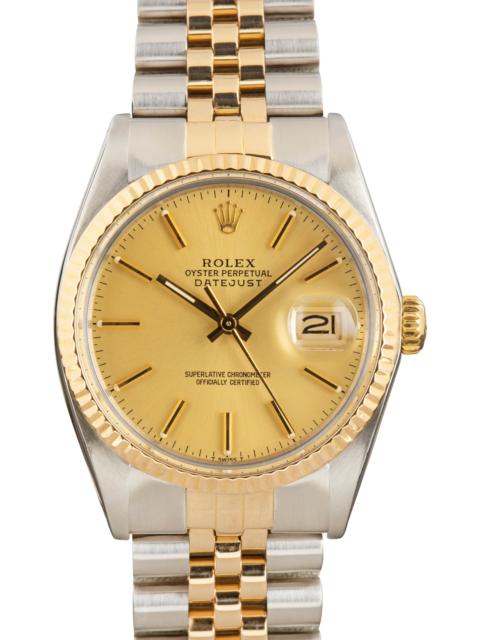 ROLEX Rolex Datejust 36 16013 Two Tone Champagne Dial
