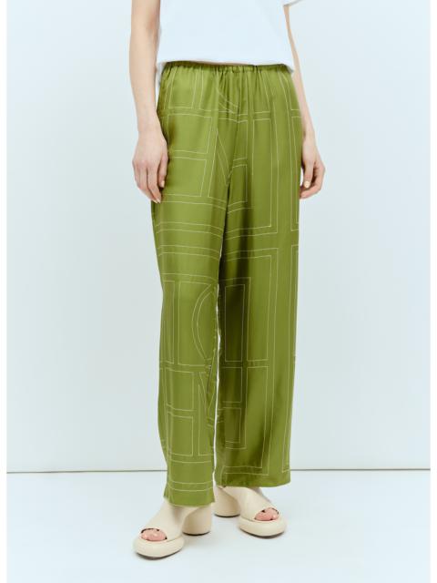 Toteme Women Monogram Silk Pyjama Pants