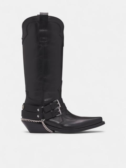 Ann Demeulemeester Black Leather Finnbo Santiago Boots