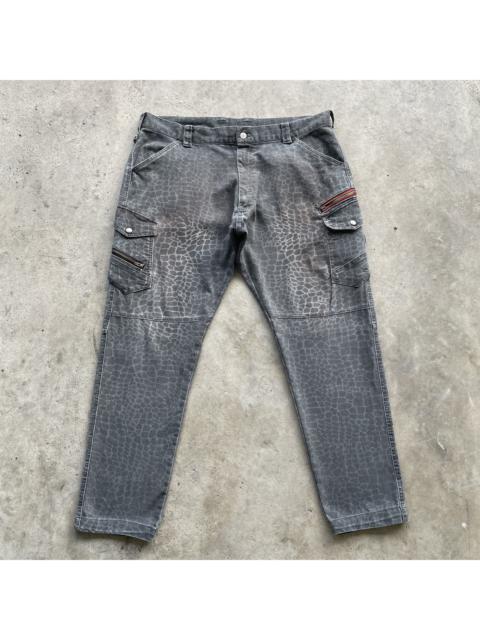 Other Designers Japanese Brand - Vintage Japanese Brand Snake Skni Pattern Faded Cargo Pants