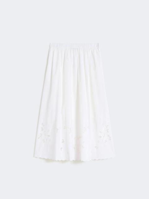 WEEKEND Max Mara Cotton-poplin midi skirt - WHITE