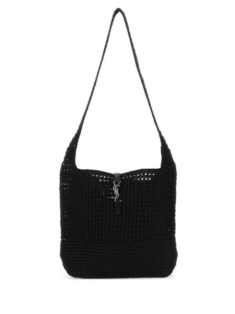 SAINT LAURENT Saint Laurent Men Black Raffia Medium Le 5 Ã  7 Shoulder Bag