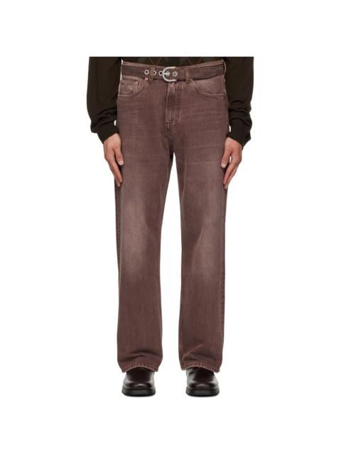 Our Legacy Brown Third Cut Jeans