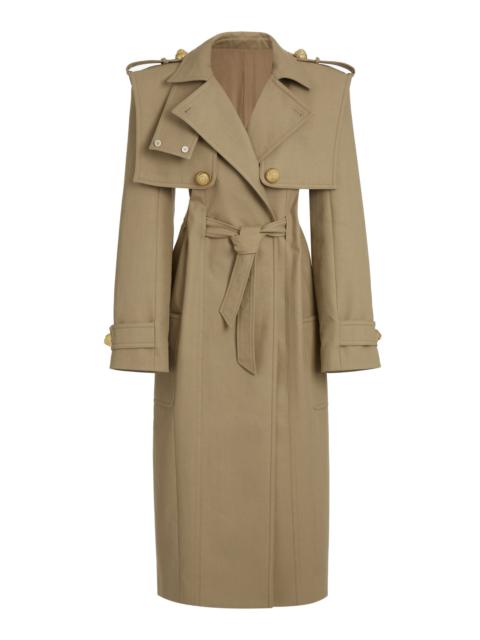 Tailored Cotton Trench Coat brown