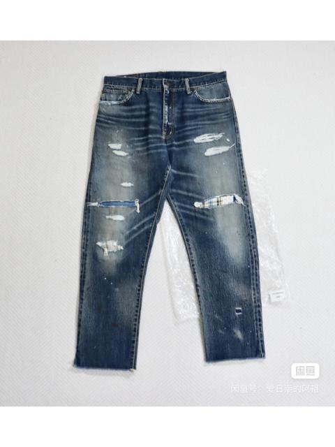 visvim Visvim 21AW ICT Journeyman Pants (Tacked Crash / Patchwork / Distressed Denim)