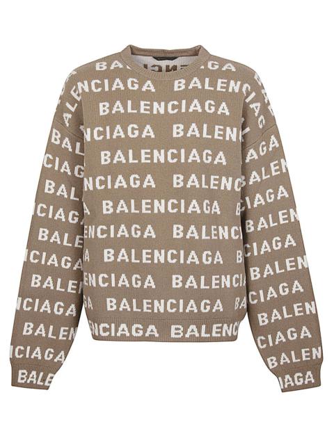 BALENCIAGA Balenciaga Allover Logo Sweater