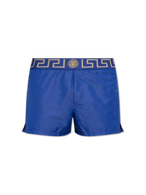 VERSACE Greca Border Elasticated Waistband Swim Shorts