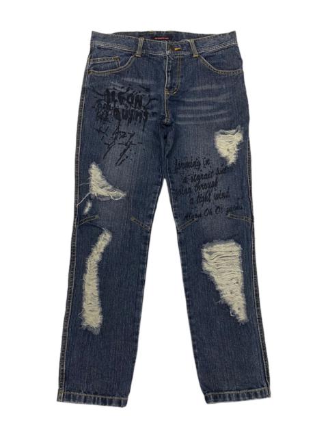 Other Designers Japanese Brand - 🔥ALGONQUINS PUNK POEM DISTRESS DENIM JUNYA WATANABE STYLE